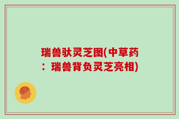 瑞兽驮灵芝图(中草药：瑞兽背负灵芝亮相)