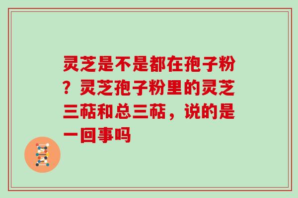 灵芝是不是都在孢子粉？灵芝孢子粉里的灵芝三萜和总三萜，说的是一回事吗