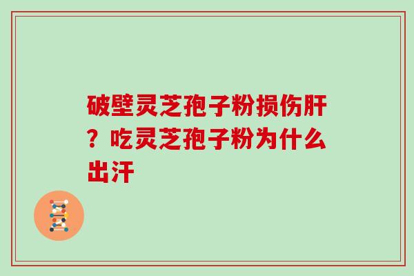 破壁灵芝孢子粉损伤？吃灵芝孢子粉为什么出汗