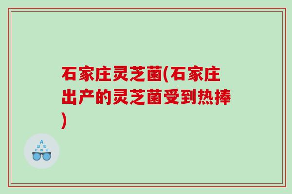 石家庄灵芝菌(石家庄出产的灵芝菌受到热捧)