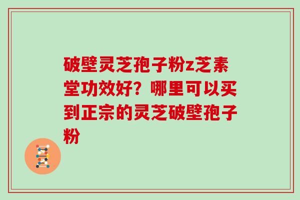 破壁灵芝孢子粉z芝素堂功效好？哪里可以买到正宗的灵芝破壁孢子粉