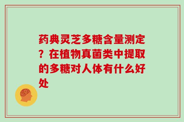 药典灵芝多糖含量测定？在植物真菌类中提取的多糖对人体有什么好处