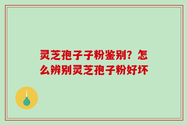 灵芝孢子子粉鉴别？怎么辨别灵芝孢子粉好坏
