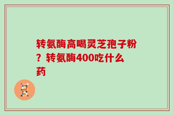 转氨酶高喝灵芝孢子粉？转氨酶400吃什么药