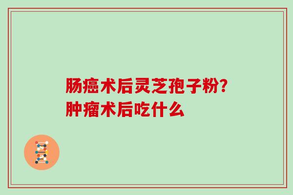 肠术后灵芝孢子粉？术后吃什么