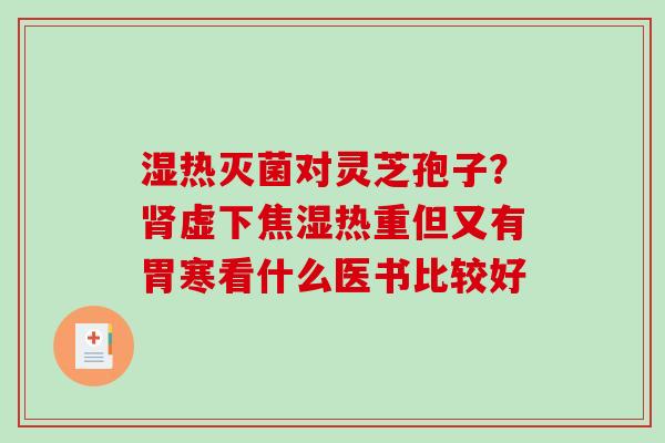 湿热灭菌对灵芝孢子？虚下焦湿热重但又有胃寒看什么医书比较好