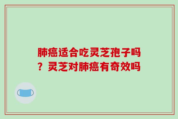 适合吃灵芝孢子吗？灵芝对有奇效吗