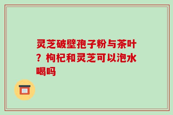 灵芝破壁孢子粉与茶叶？枸杞和灵芝可以泡水喝吗