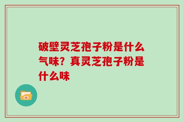 破壁灵芝孢子粉是什么气味?真灵芝孢子粉是什么味 破壁灵芝孢子粉是什么气味?真灵芝孢子粉是什么味