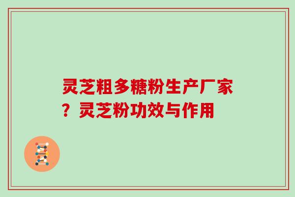 灵芝粗多糖粉生产厂家？灵芝粉功效与作用