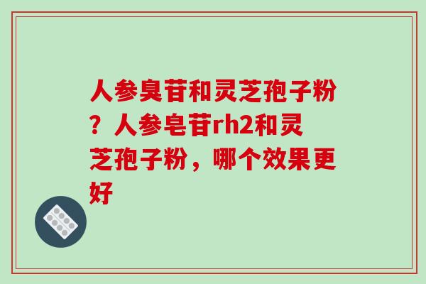 人参臭苷和灵芝孢子粉?人参皂苷rh2和灵芝孢子粉,哪个效果更好 人参臭苷和灵芝孢子粉?人参皂苷rh2和灵芝孢子粉,哪个效果更好