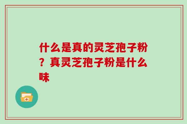 什么是真的灵芝孢子粉?真灵芝孢子粉是什么味 什么是真的灵芝孢子粉?真灵芝孢子粉是什么味
