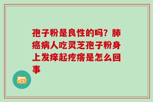 孢子粉是良性的吗?人吃灵芝孢子粉身上发痒起疙瘩是怎么回事 孢子粉是良性的吗?人吃灵芝孢子粉身上发痒起疙瘩是怎么回事