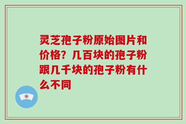 灵芝孢子粉原始图片和价格?几百块的孢子粉跟几千块的孢子粉有什么不同 灵芝孢子粉原始图片和价格?几百块的孢子粉跟几千块的孢子粉有什么不同