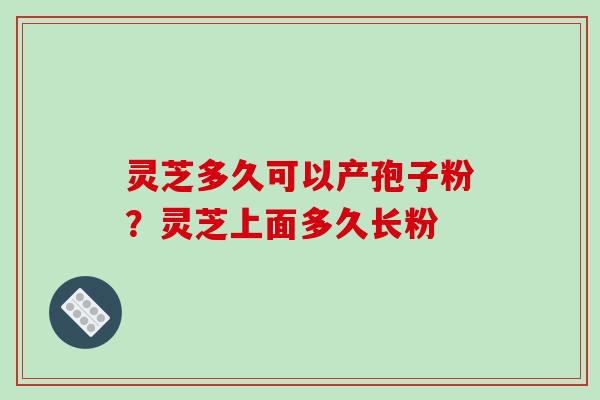 灵芝多久可以产孢子粉?灵芝上面多久长粉 灵芝多久可以产孢子粉?灵芝上面多久长粉