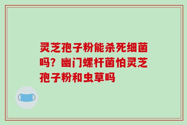 灵芝孢子粉能杀死吗?幽门螺杆菌怕灵芝孢子粉和虫草吗 灵芝孢子粉能杀死吗?幽门螺杆菌怕灵芝孢子粉和虫草吗
