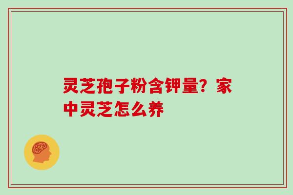 灵芝孢子粉含钾量?家中灵芝怎么养 灵芝孢子粉含钾量?家中灵芝怎么养