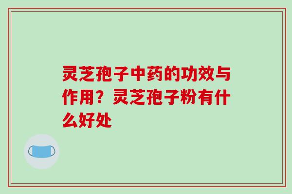灵芝孢子的功效与作用?灵芝孢子粉有什么好处 灵芝孢子的功效与作用?灵芝孢子粉有什么好处