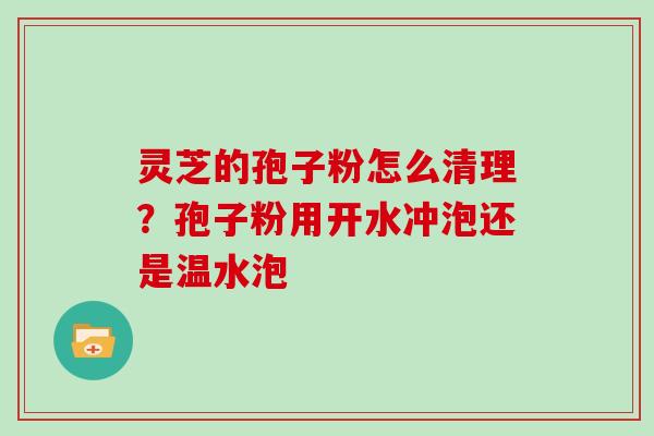灵芝的孢子粉怎么清理?孢子粉用开水冲泡还是温水泡 灵芝的孢子粉怎么清理?孢子粉用开水冲泡还是温水泡