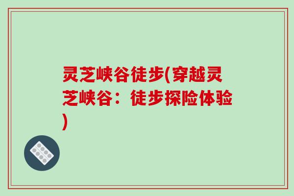 灵芝峡谷徒步(穿越灵芝峡谷：徒步探险体验)