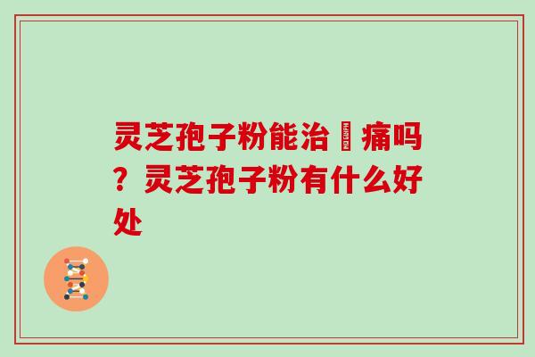灵芝孢子粉能庝痛吗?灵芝孢子粉有什么好处 灵芝孢子粉能庝痛吗?灵芝孢子粉有什么好处