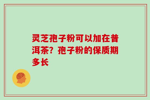 灵芝孢子粉可以加在普洱茶?孢子粉的保质期多长 灵芝孢子粉可以加在普洱茶?孢子粉的保质期多长