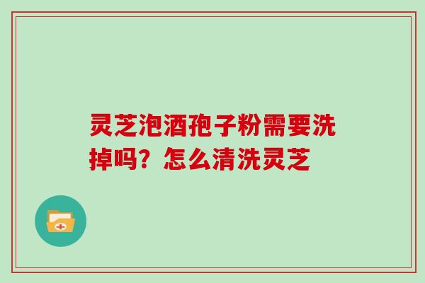灵芝泡酒孢子粉需要洗掉吗?怎么清洗灵芝 灵芝泡酒孢子粉需要洗掉吗?怎么清洗灵芝