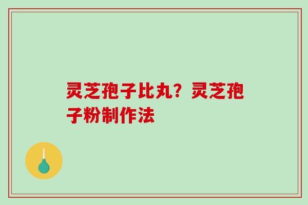 灵芝孢子比丸?灵芝孢子粉制作法 灵芝孢子比丸?灵芝孢子粉制作法