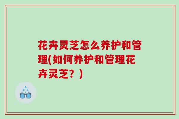 花卉灵芝怎么养护和管理(如何养护和管理花卉灵芝?) 花卉灵芝怎么养护和管理(如何养护和管理花卉灵芝?)