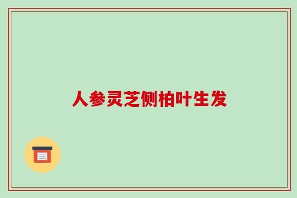 人参灵芝侧柏叶生发