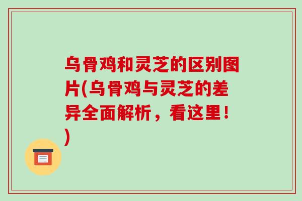 乌骨鸡和灵芝的区别图片(乌骨鸡与灵芝的差异全面解析，看这里！)