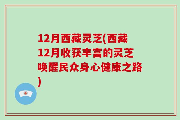 12月西藏灵芝(西藏12月收获丰富的灵芝唤醒民众身心健康之路)