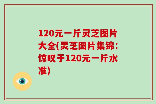 120元一斤灵芝图片大全(灵芝图片集锦：惊叹于120元一斤水准)