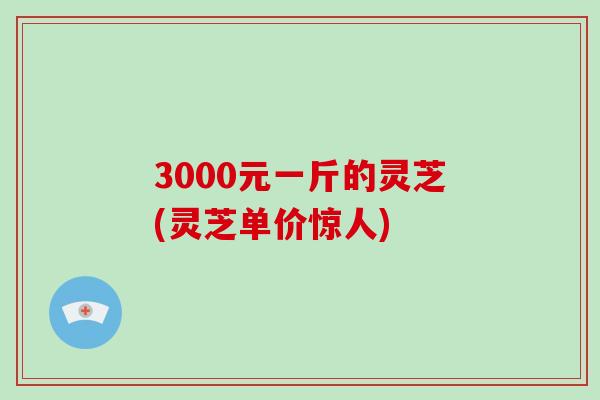 3000元一斤的灵芝(灵芝单价惊人)