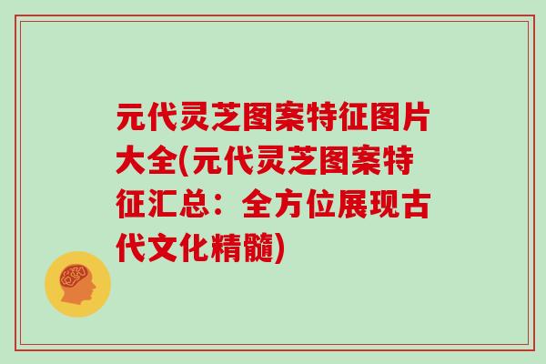 元代灵芝图案特征图片大全(元代灵芝图案特征汇总：全方位展现古代文化精髓)