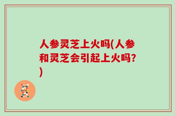 人参灵芝上火吗(人参和灵芝会引起上火吗？)
