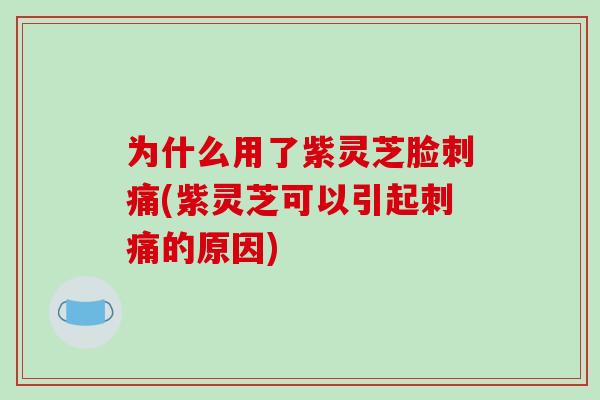 为什么用了紫灵芝脸刺痛(紫灵芝可以引起刺痛的原因)