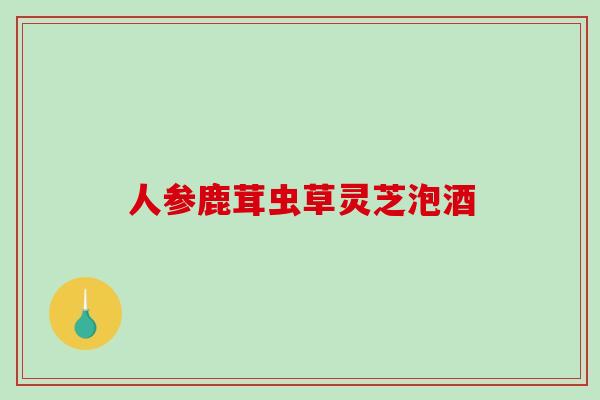 人参鹿茸虫草灵芝泡酒