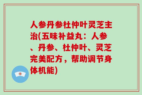 人参丹参杜仲叶灵芝主(五味补益丸：人参、丹参、杜仲叶、灵芝完美配方，帮助调节身体机能)