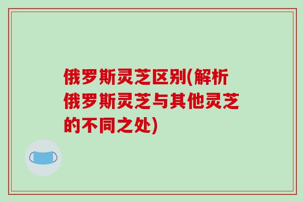 俄罗斯灵芝区别(解析俄罗斯灵芝与其他灵芝的不同之处)