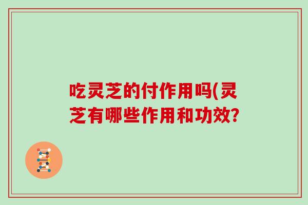 吃灵芝的付作用吗(灵芝有哪些作用和功效？
