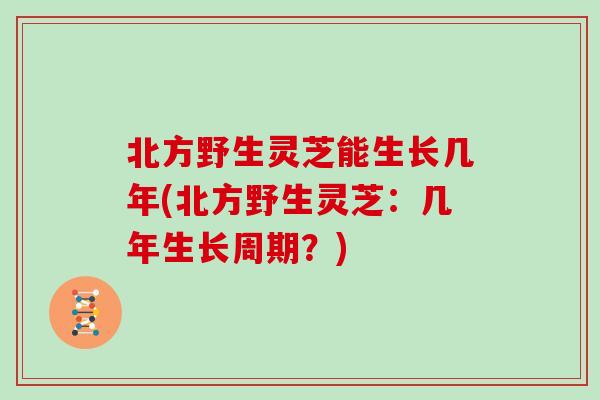 北方野生灵芝能生长几年(北方野生灵芝：几年生长周期？)