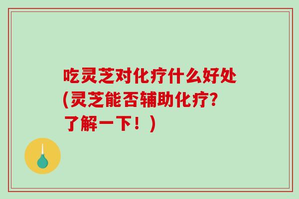 吃灵芝对什么好处(灵芝能否辅助?了解一下!) 吃灵芝对什么好处(灵芝能否辅助?了解一下!)