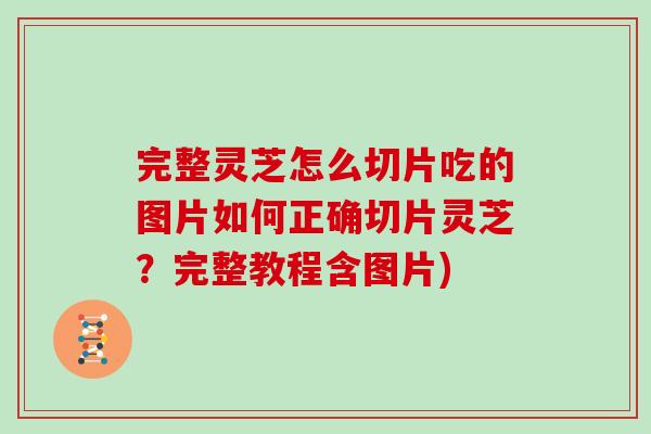 完整灵芝怎么切片吃的图片如何正确切片灵芝？完整教程含图片)