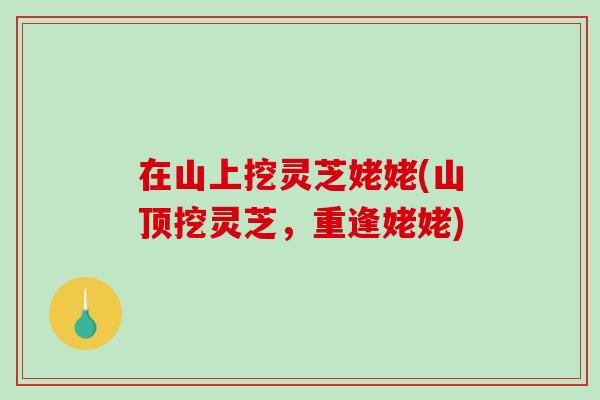 在山上挖灵芝姥姥(山顶挖灵芝,重逢姥姥) 在山上挖灵芝姥姥(山顶挖灵芝,重逢姥姥)