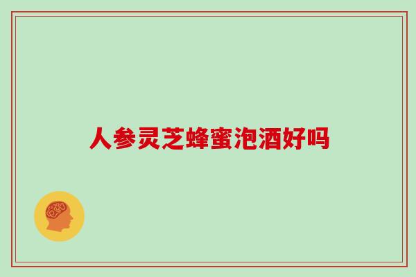 人参灵芝蜂蜜泡酒好吗