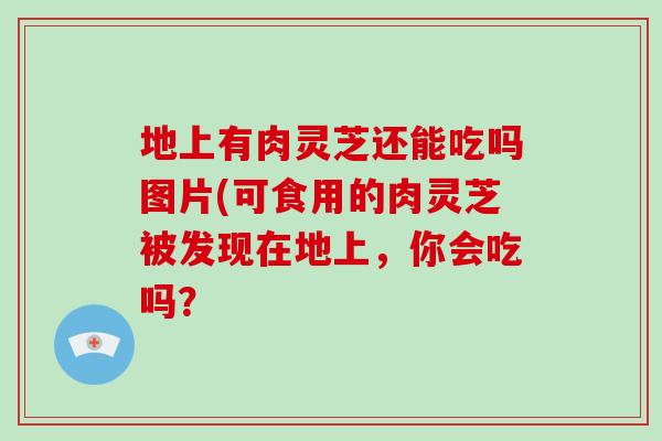 地上有肉灵芝还能吃吗图片(可食用的肉灵芝被发现在地上,你会吃吗? 地上有肉灵芝还能吃吗图片(可食用的肉灵芝被发现在地上,你会吃吗?