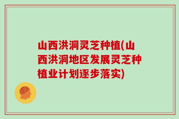 山西洪洞灵芝种植(山西洪洞地区发展灵芝种植业计划逐步落实) 山西洪洞灵芝种植(山西洪洞地区发展灵芝种植业计划逐步落实)