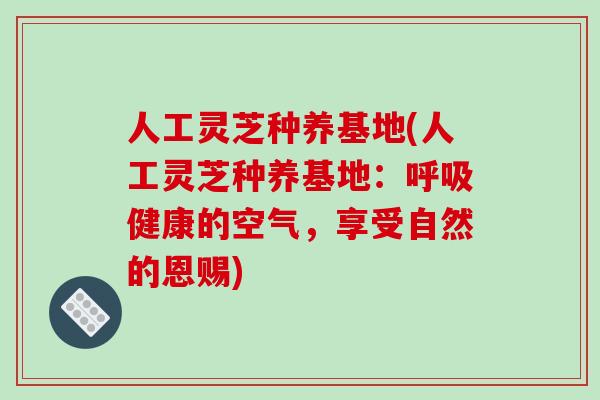 人工灵芝种养基地(人工灵芝种养基地：健康的空气，享受自然的恩赐)