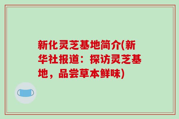 新化灵芝基地简介(新华社报道:探访灵芝基地,品尝草本鲜味) 新化灵芝基地简介(新华社报道:探访灵芝基地,品尝草本鲜味)